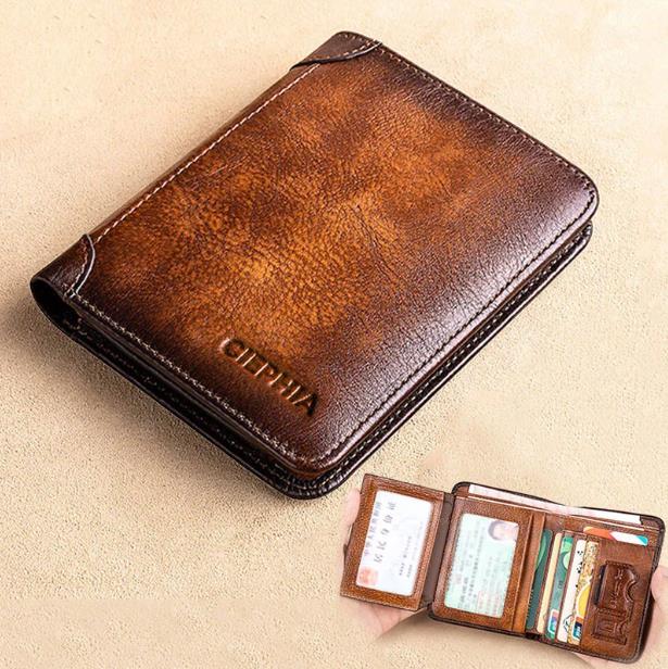 💰Multi-functional RFID Blocking Waterproof Durable Genuine Leather Wallet🎁