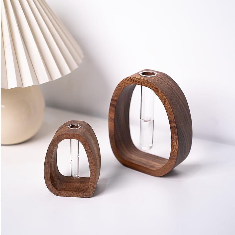 🌿✨Solid Wood Glass Vase