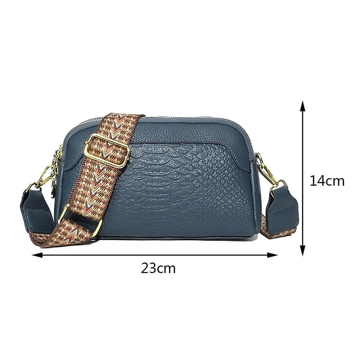 First Layer Cowhide Crossbody Bag Alligator Pattern Women Shoulder Bag for Work