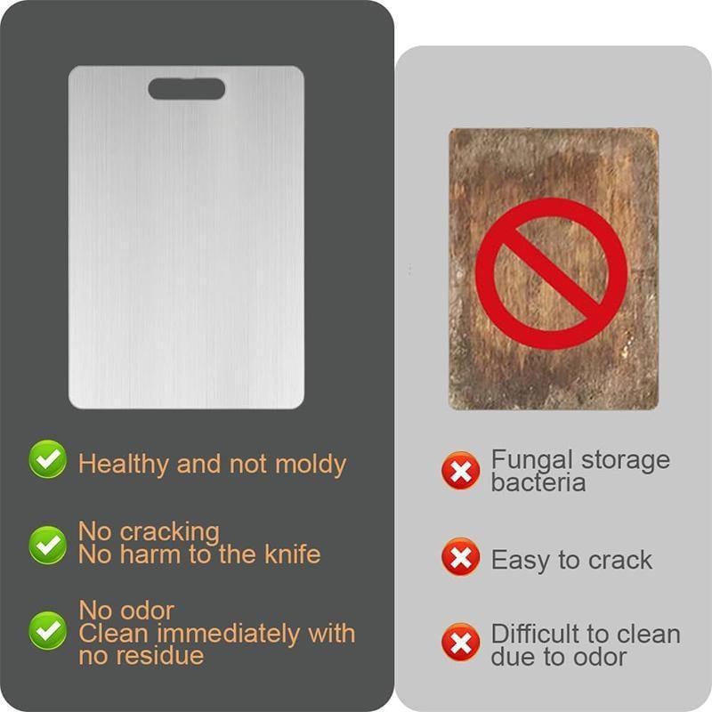 🏆Flash Sale⚡ 50K+ SOLD! Almost Gone-💥🎉🔥Stainless Steel Double Sided Chopping Board,Best Gifts