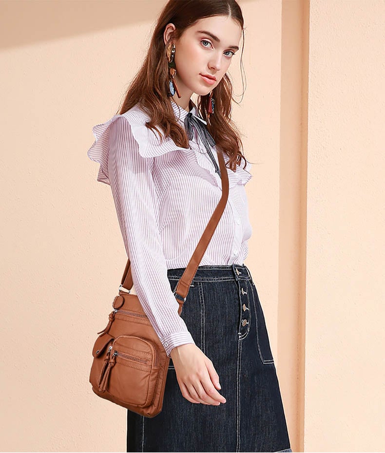💥Multi-Pocket Crossbody Bag Soft Shoulder Purse Bag