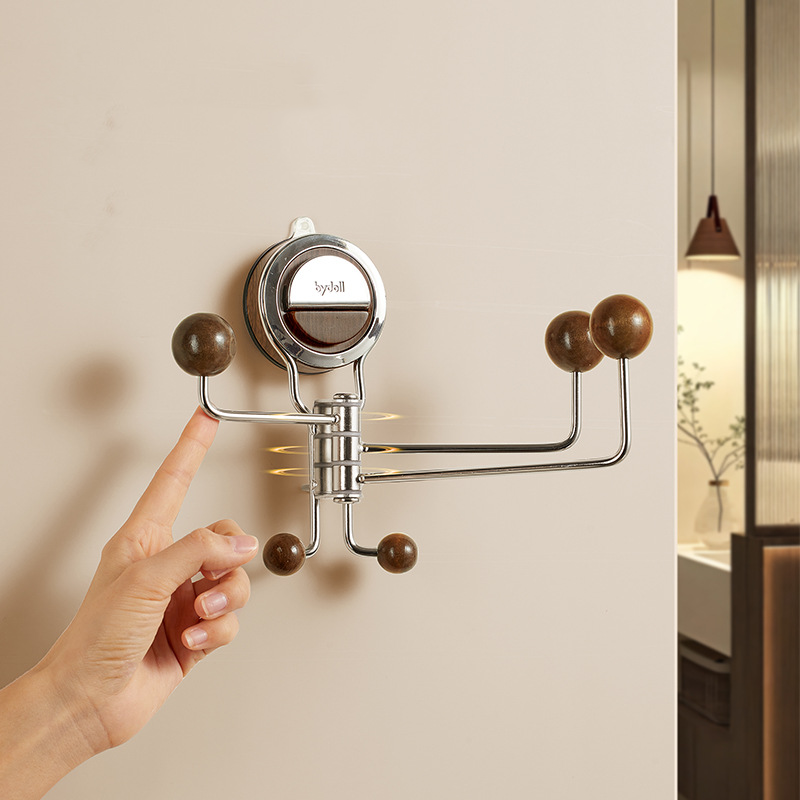 No-Drill Rotating Suction Hooks – Strong Hold, Easy Wall Installatio