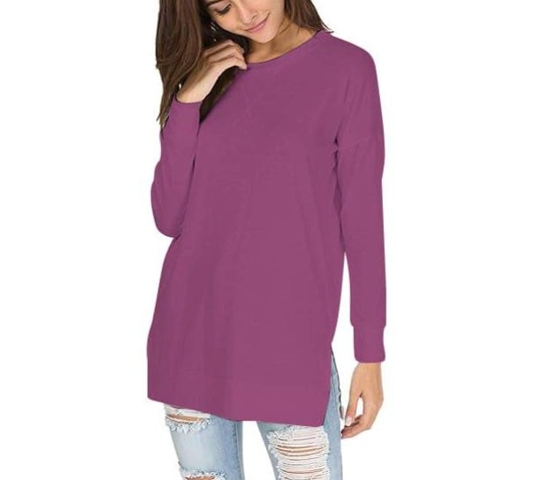 🔥Round Neck Casual Solid Color Top