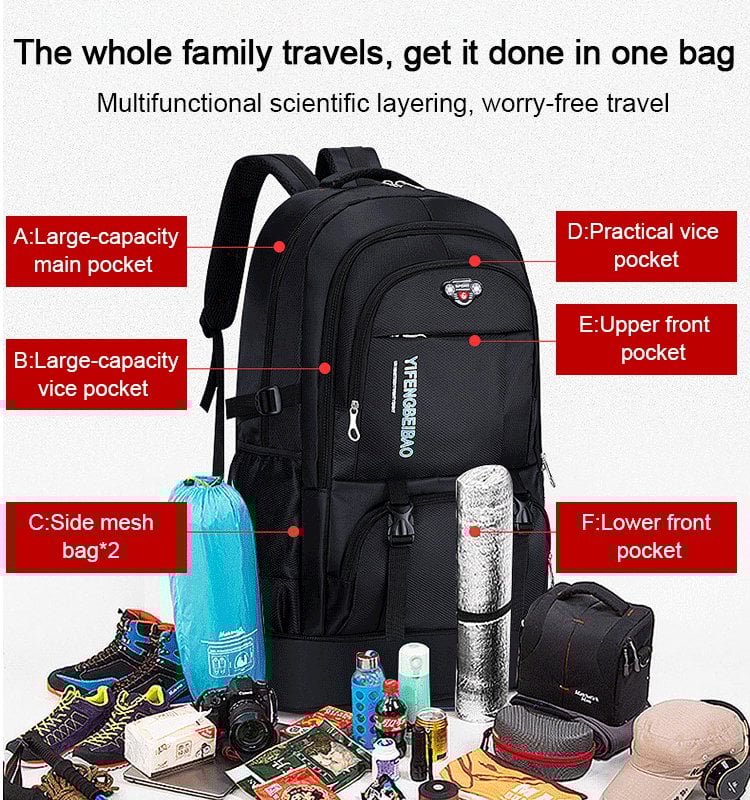 Expandable large-capacity oxford backpack