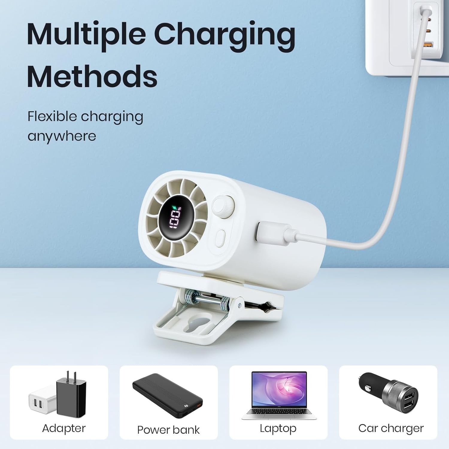 🏆Flash Sale⚡ 50K+ SOLD! Almost Gone-💥🔥✨USB Rechargeable Powerful Cooling Fan,Best gifts