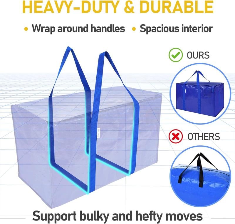 24 Gallon Extra Large Heavy Duty Foldable Moving Bags