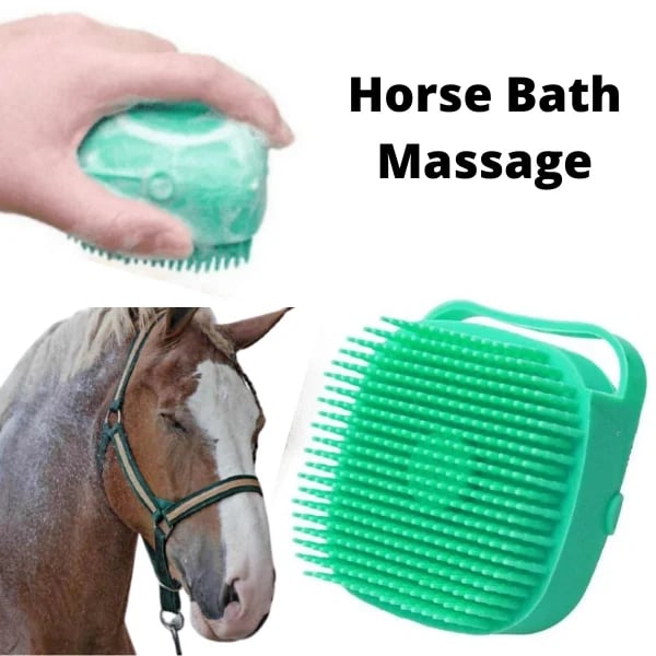 💥 🧼🧼Bathroom 🐶Horse Dog Cat🐱 Bath Brush Massage Gloves Soft Safety Silicone Comb Pet Accessories❤️