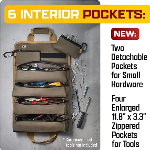 🔥 Tool Roll Bag Organizers