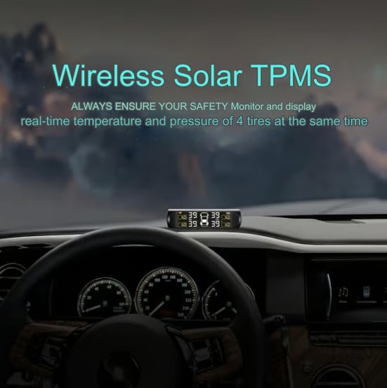 🏆Solar Powered Car Tire Pressure Monitoring Tool