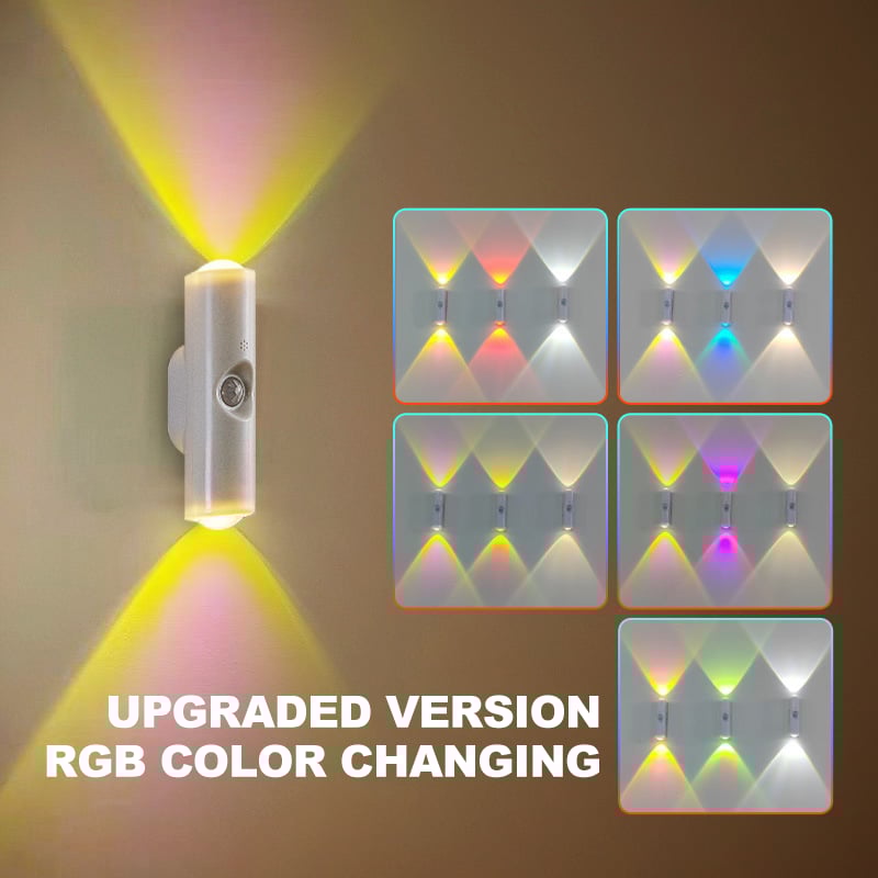 Smart LED Night Light with Motion Sensor, RGB Gradient Dimmable, USB Rechargeable, Magnetic, for Multiple Indoor Scenes