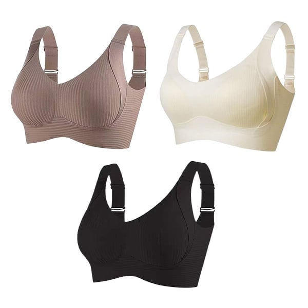 🔥Women's Ribbed  Adjustable Wireless Bra
