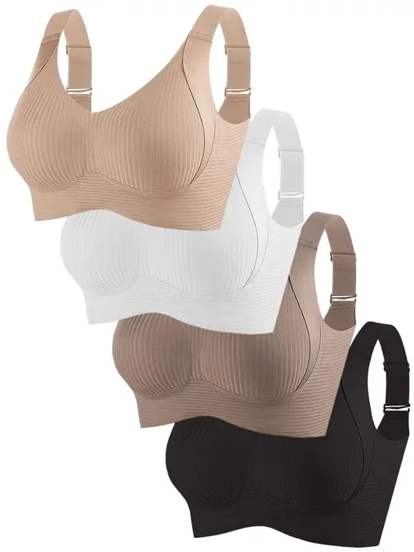 🔥Women's Ribbed  Adjustable Wireless Bra