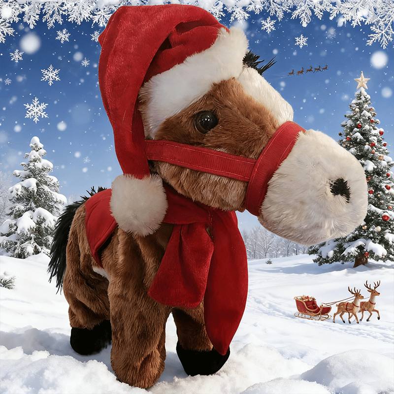 🏆Hot Sale⚡2025 Animated Plush Horse – Walking Toy for Christmas & Gifts