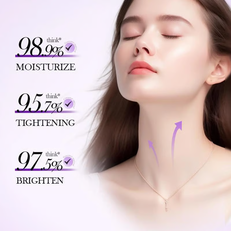 Roller Massage Neck Cream 🧴 Collagen & Hyaluronic Acid | Firms Neck, Reduces Wrinkles & Double Chin