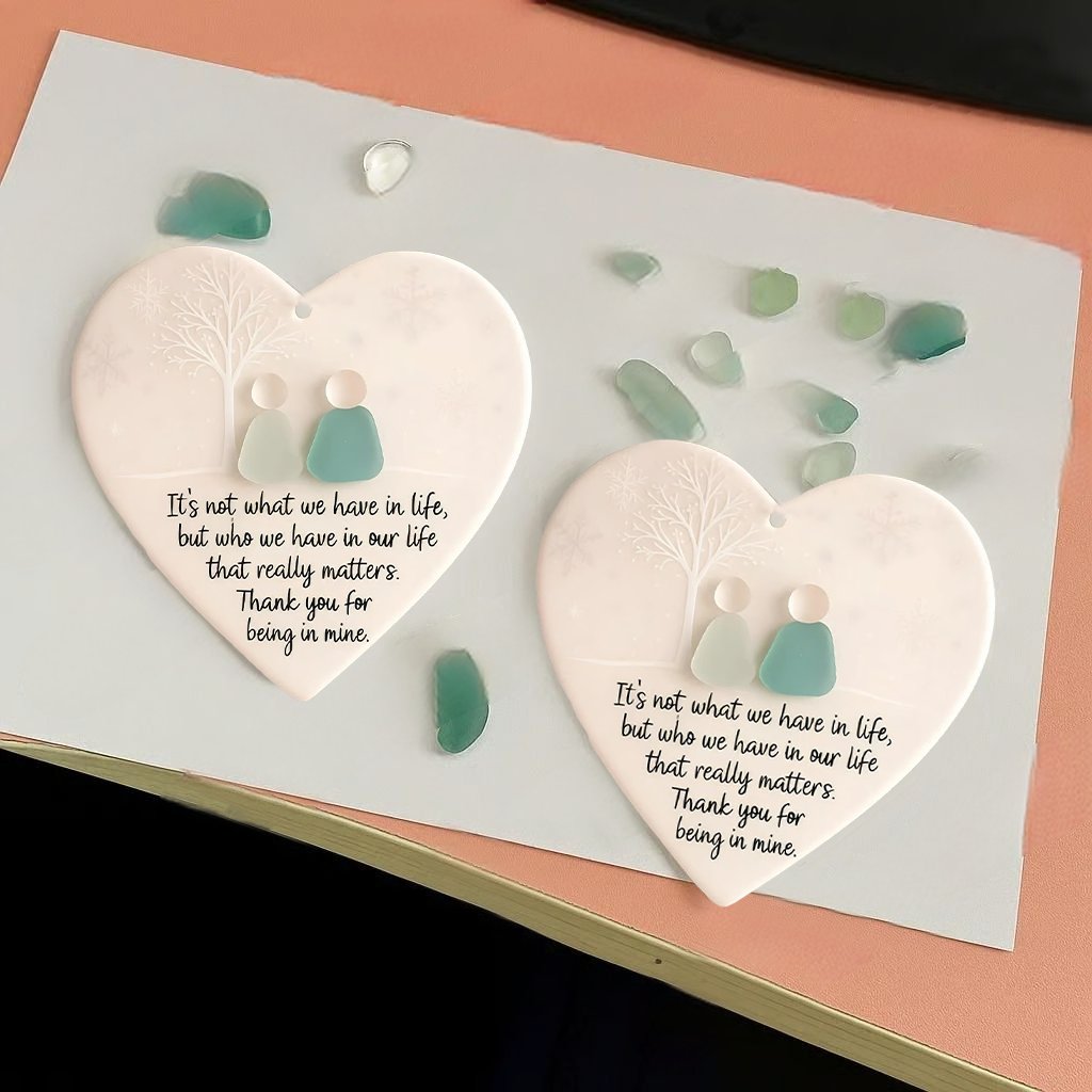 🌊Heart-shaped acrylic Friendship Decor💝✨ Shaped by Nature & Crafted by Hand!
