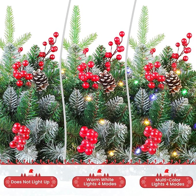 🎄 18-Inch Pre-Lit Christmas Tree – Perfect for Porch & Outdoor Holiday Décor