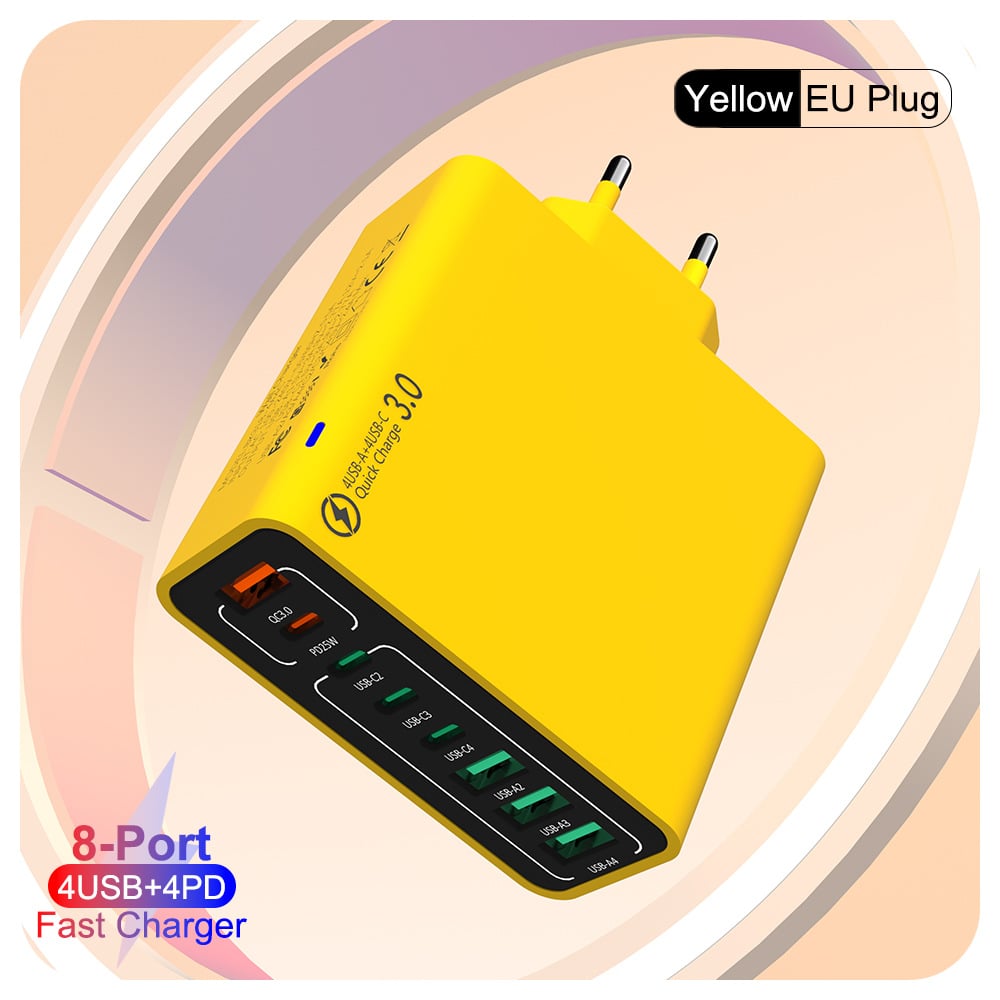 🔥🔥8 in 1 Waterproof Ports USB Fast Charger