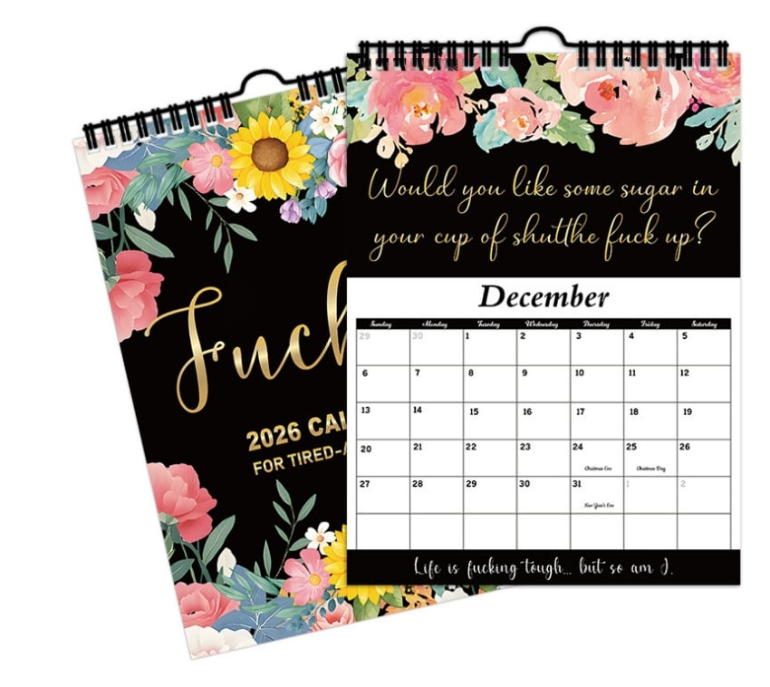 🏆Hot Sale⚡2026 Calendar For Tired-Ass Women - Humorous Daily Planner with Relatable Quotes, Stress-Relief Organizer for Busy Moms, Working Women & Burnout Ladies