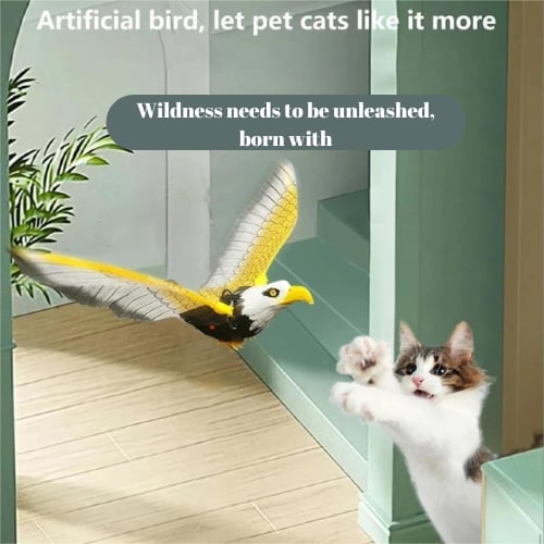 ⚡ Promotion - Automatic Moving Simulation Bird Interactive Cat Toy for Indoor Cats