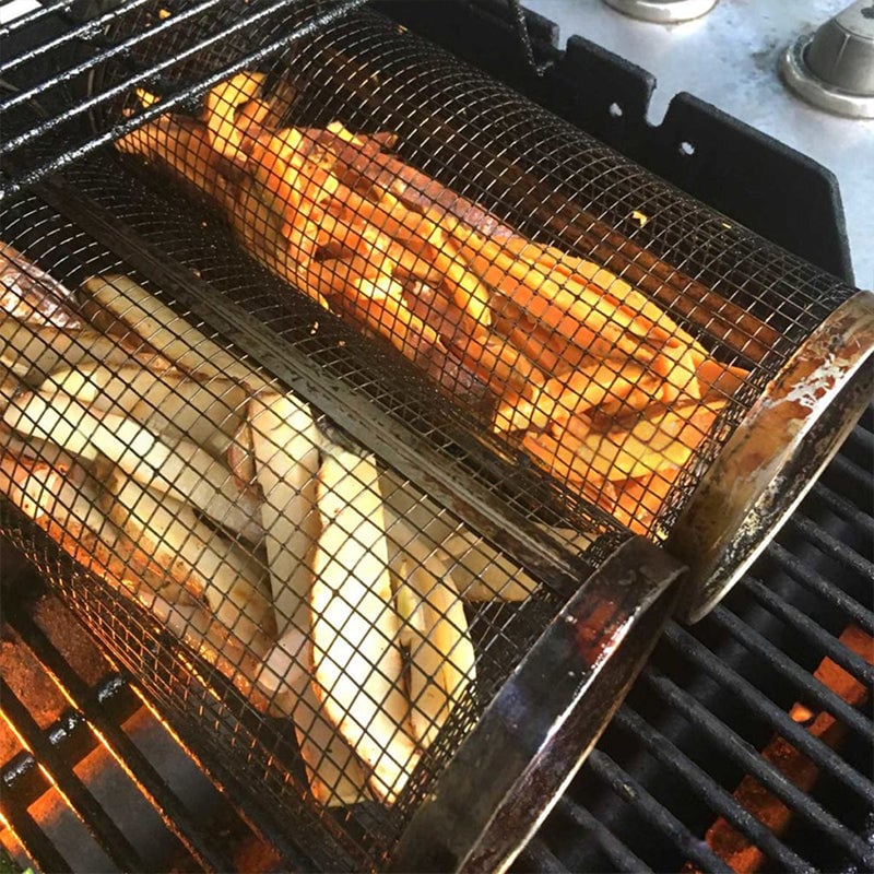🔥 Rolling Grilling Basket