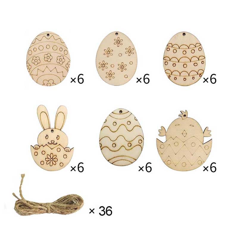DlY Easter Wood Egg Slices