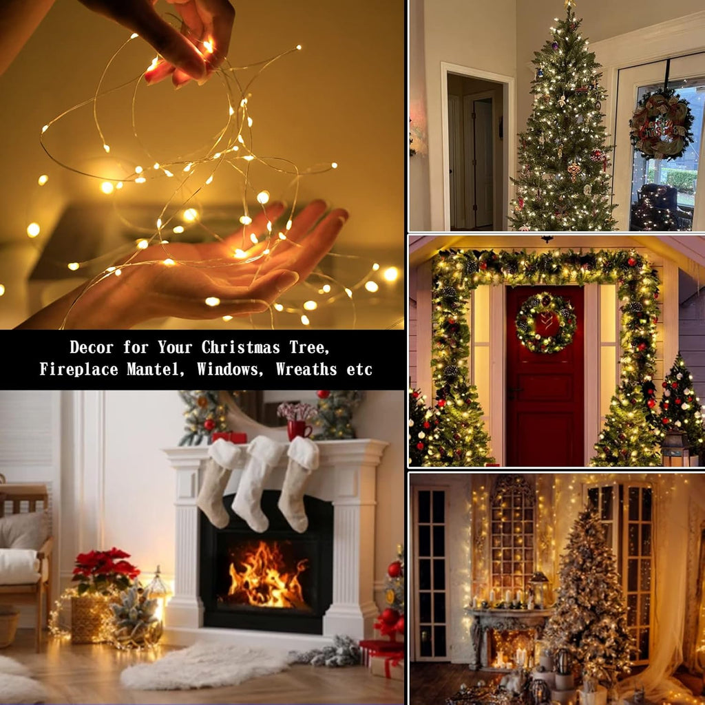 🎅🔥8 Modes 100-600 Christmas LED Firefly Twinkle String Lights