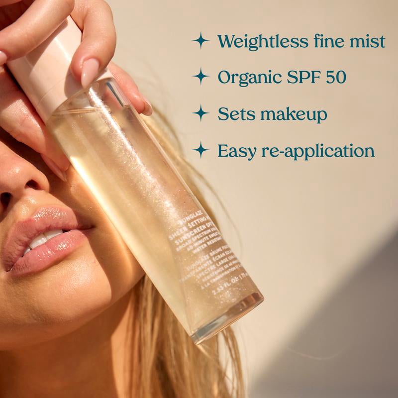 🏆️Sunglaze Setting Mist – Sheer SPF 50 ☀️💦