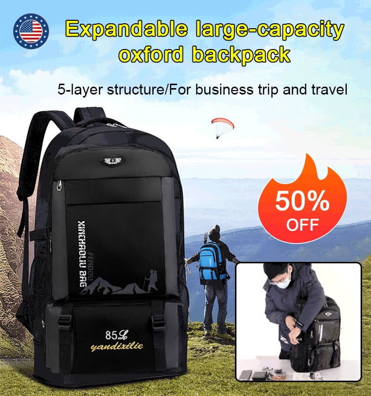 Expandable large-capacity oxford backpack