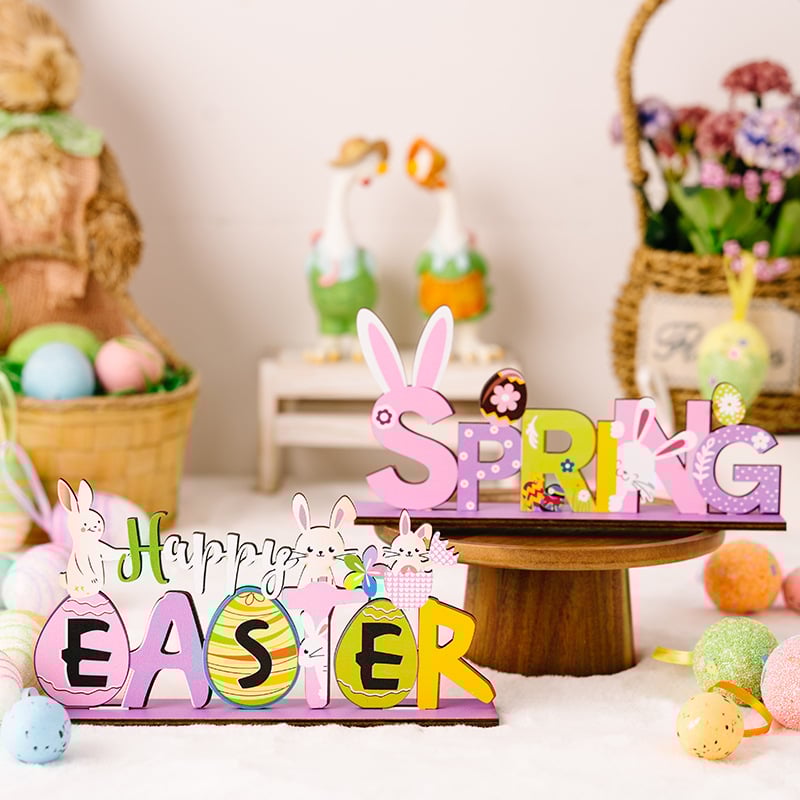 Easter Wooden Letter Ornaments