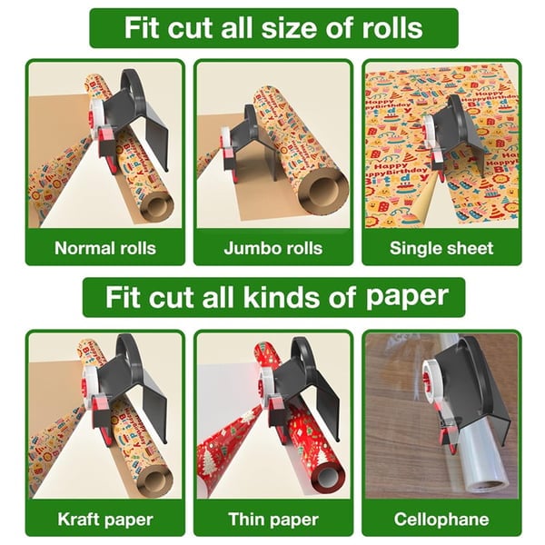 Sakerplus Wrapping Paper Cutter And Dispenser Set