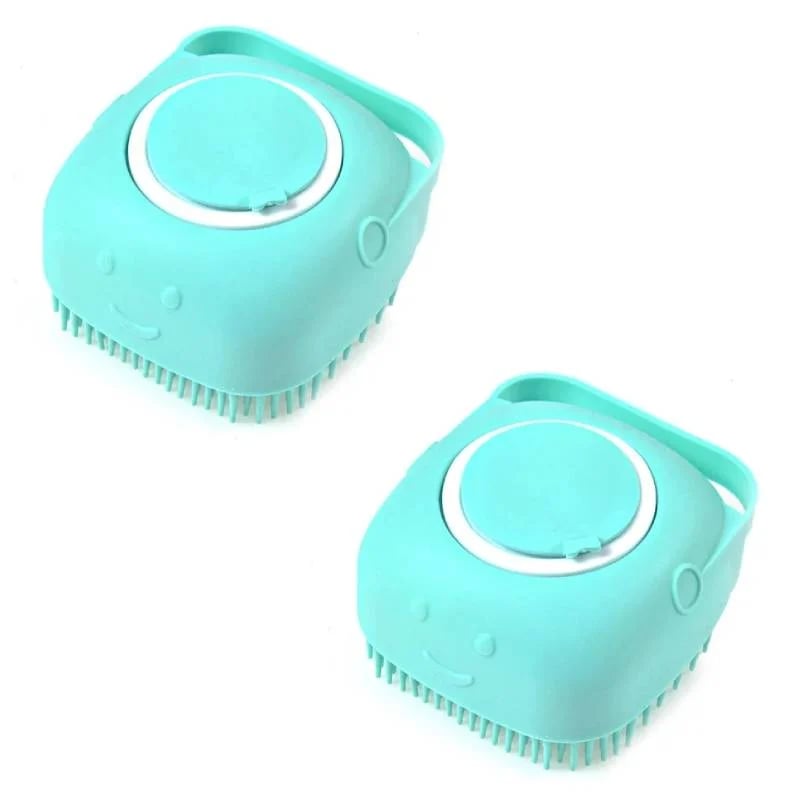 💥 🧼🧼Bathroom 🐶Horse Dog Cat🐱 Bath Brush Massage Gloves Soft Safety Silicone Comb Pet Accessories❤️