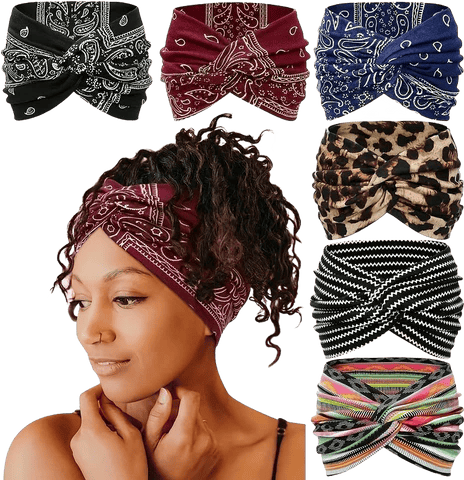Bohemian style paisley sports headband