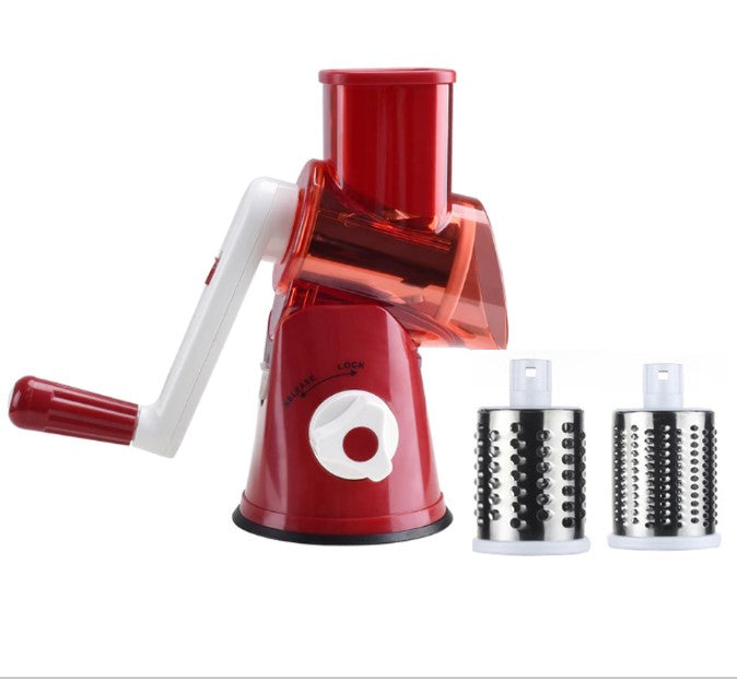 Hand Crank 3 Drum Blades Vegetable Slicer Shredder Grater