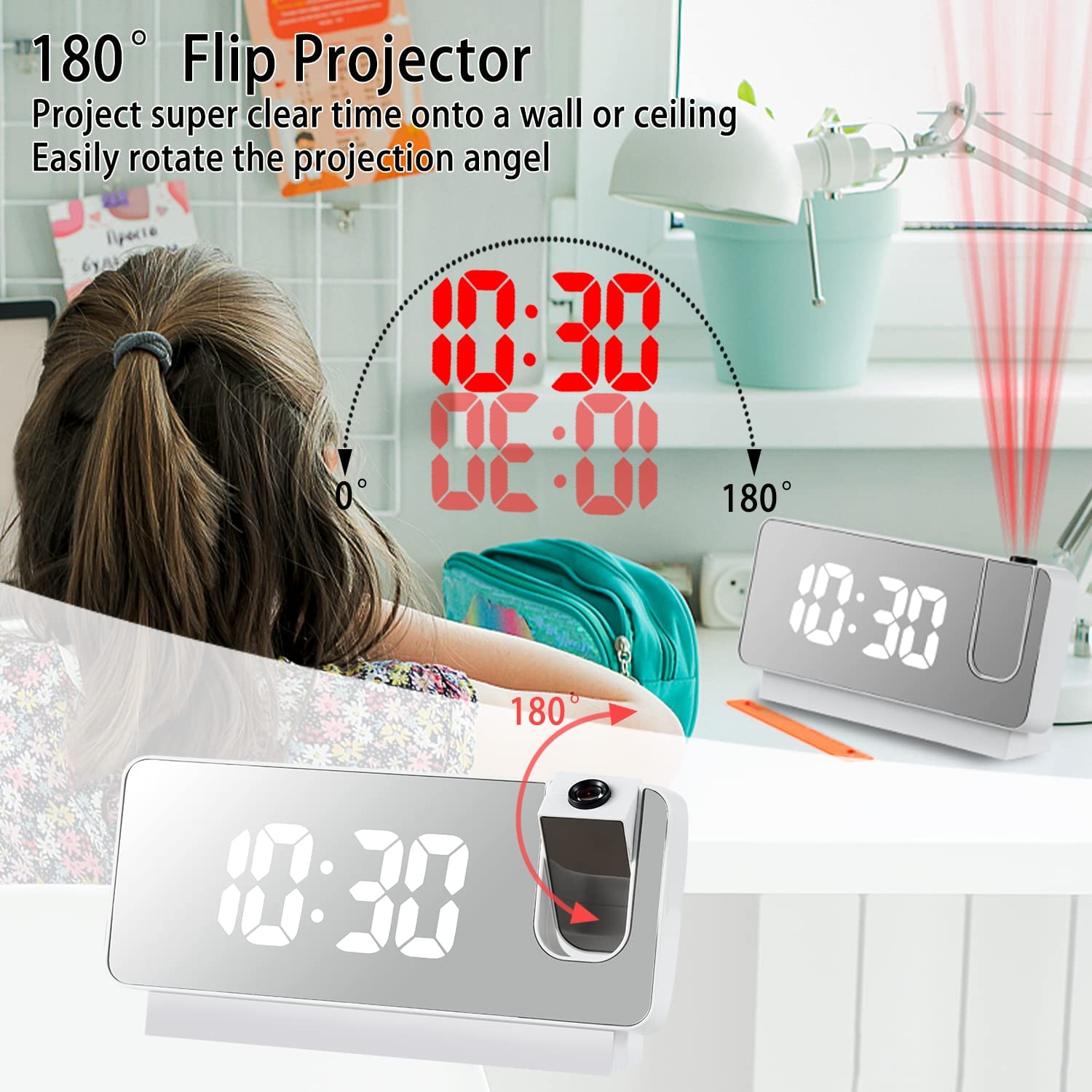 🔥Mirror Projection Alarm Clock