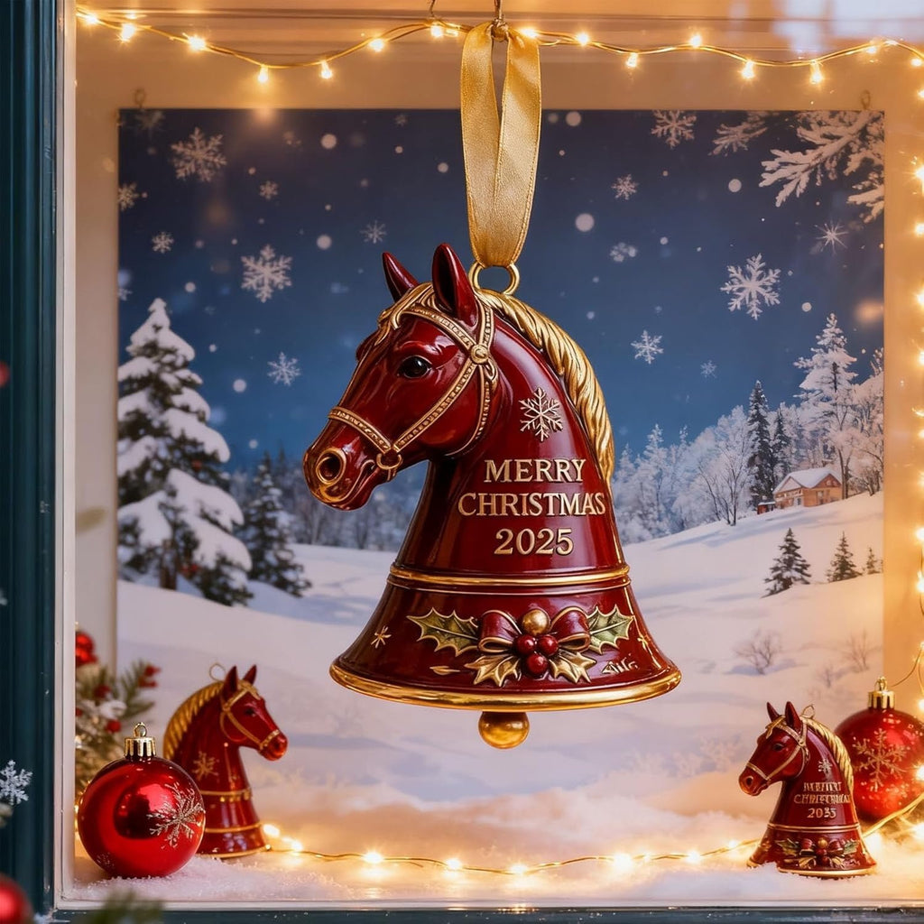 🎄🐴 2025 Handmade Metal Horse Bell Ornament – Timeless Token of Friendship & Love