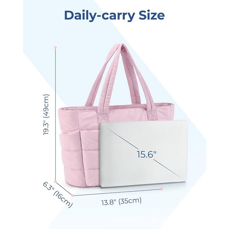 Lightweight Puffy Tote Bag