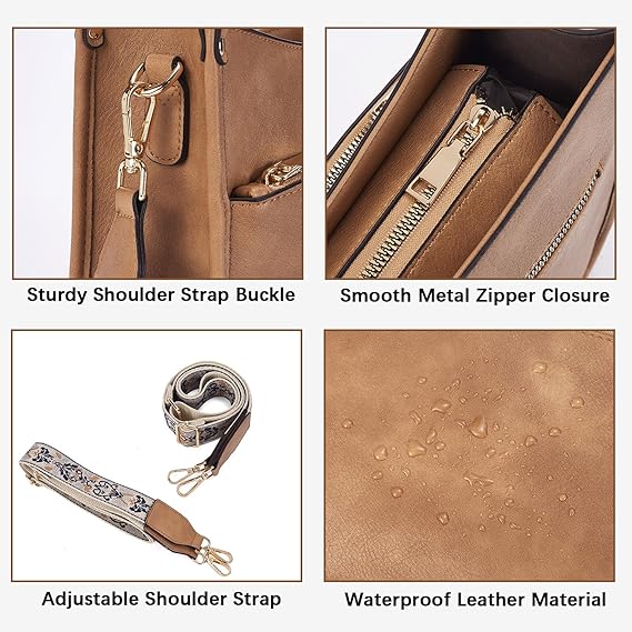 👜Colorful Straps Crossbody Leather Bags