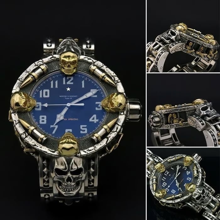 🔥Mysterious Forbidden Bullet Skull Wrist Watch
