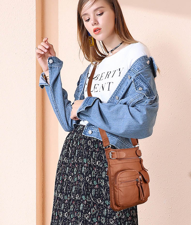 💥Multi-Pocket Crossbody Bag Soft Shoulder Purse Bag