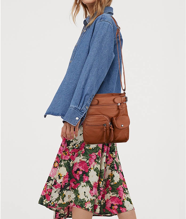 💥Multi-Pocket Crossbody Bag Soft Shoulder Purse Bag