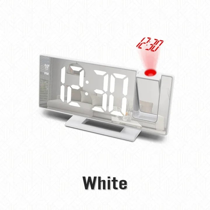 🌟3D Projection Alarm Clock Makeup LED Mirror