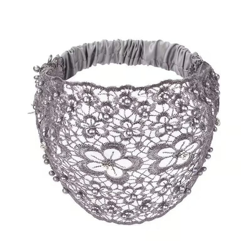 Plum Blossom Hollow Beaded Wide Headband