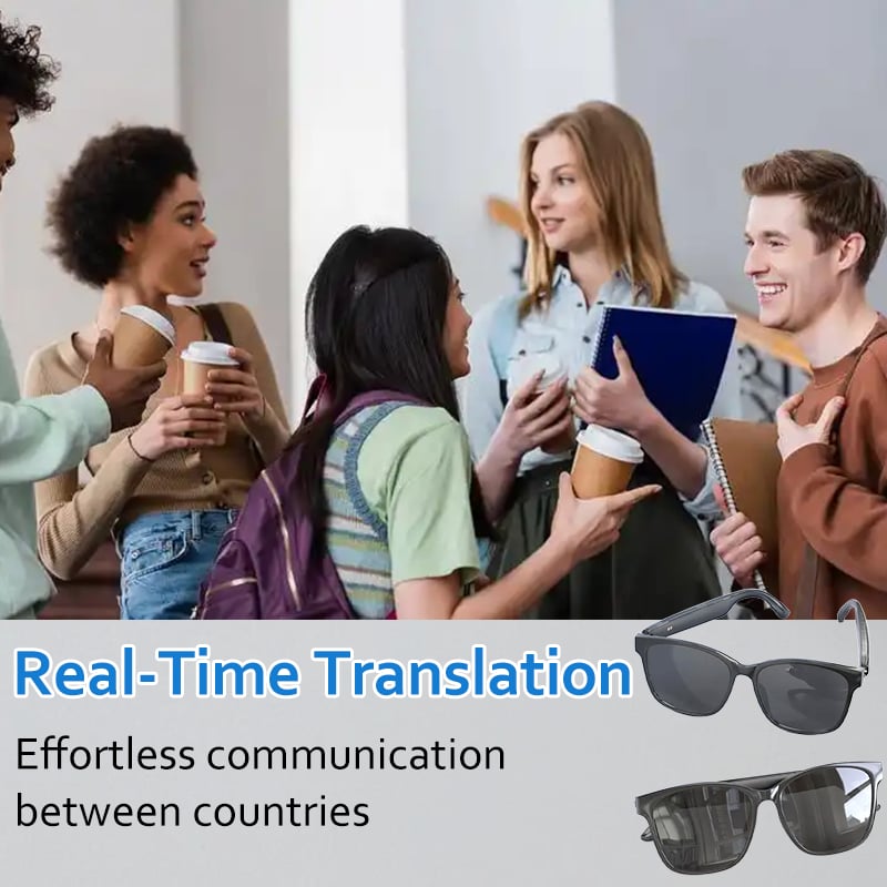 AI Wireless Bluetooth Translation Glasses