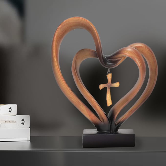 🔥 Easter Jesus Entwined Hearts Cross💞