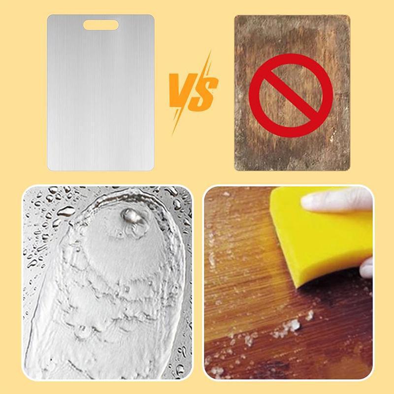 🏆Flash Sale⚡ 50K+ SOLD! Almost Gone-💥🎉🔥Stainless Steel Double Sided Chopping Board,Best Gifts