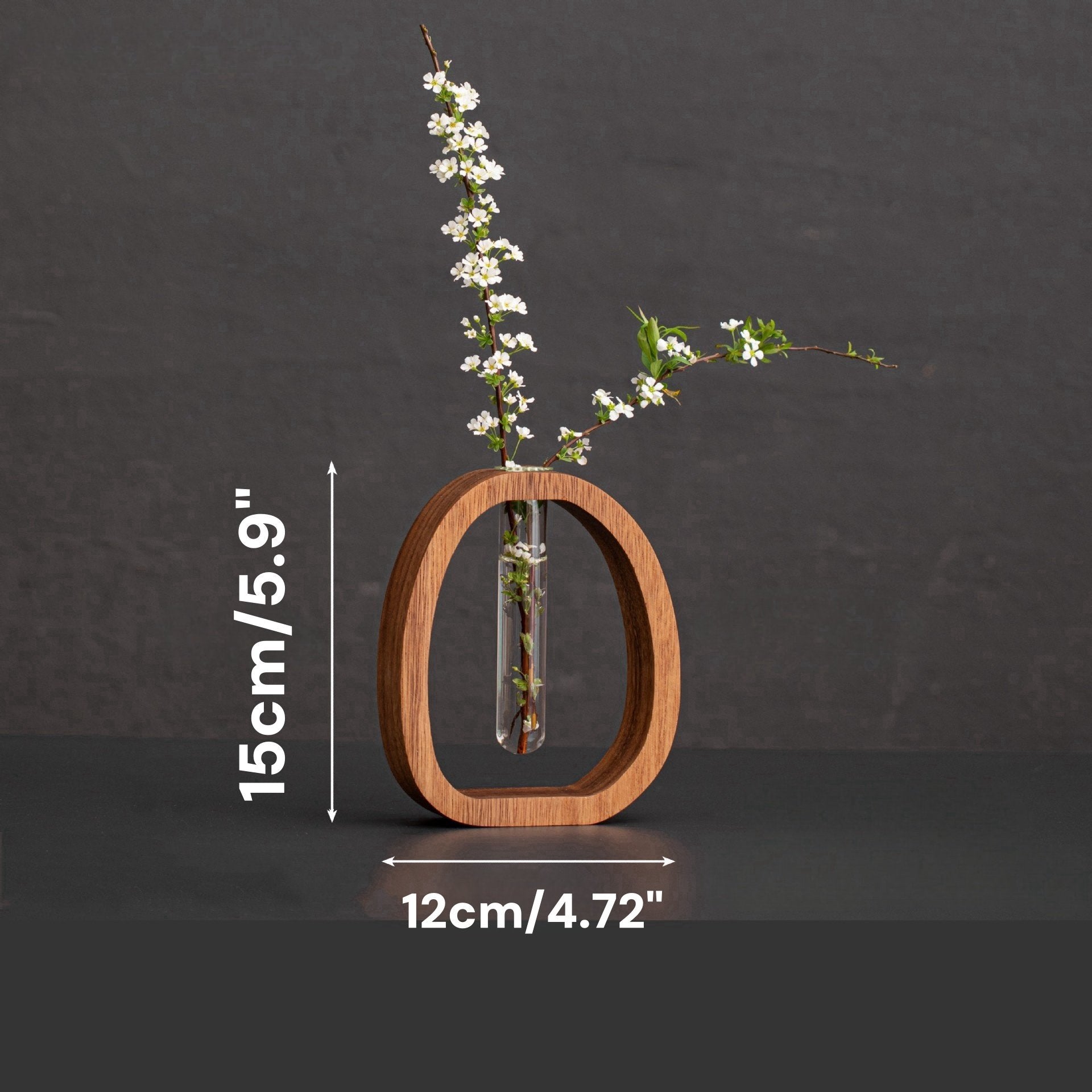 🌿✨Solid Wood Glass Vase