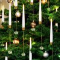 🎄Christmas Tree Led Candles with Clear Crystal Ball Hook