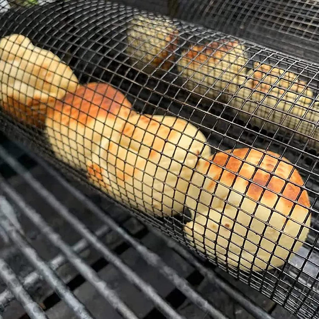🔥 Rolling Grilling Basket