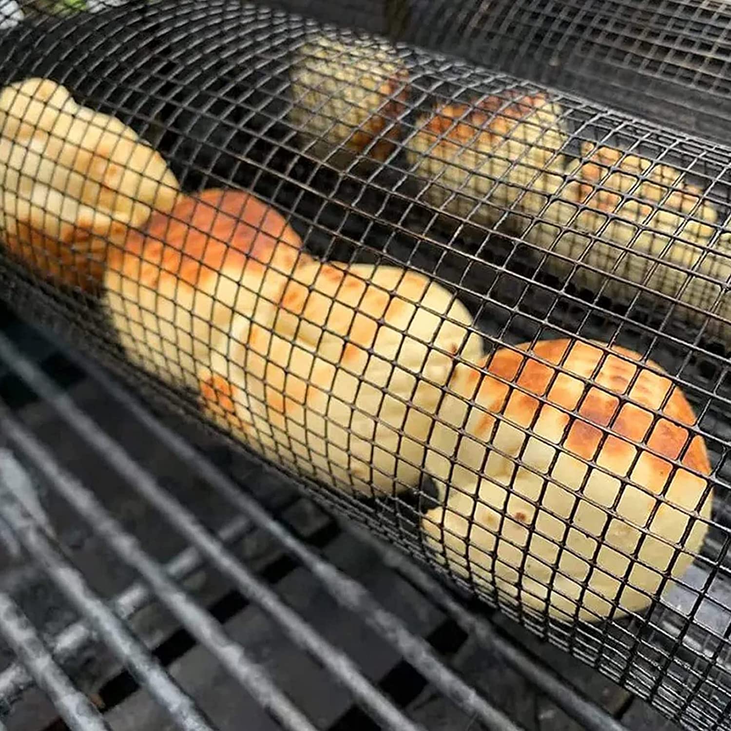 🔥 Rolling Grilling Basket