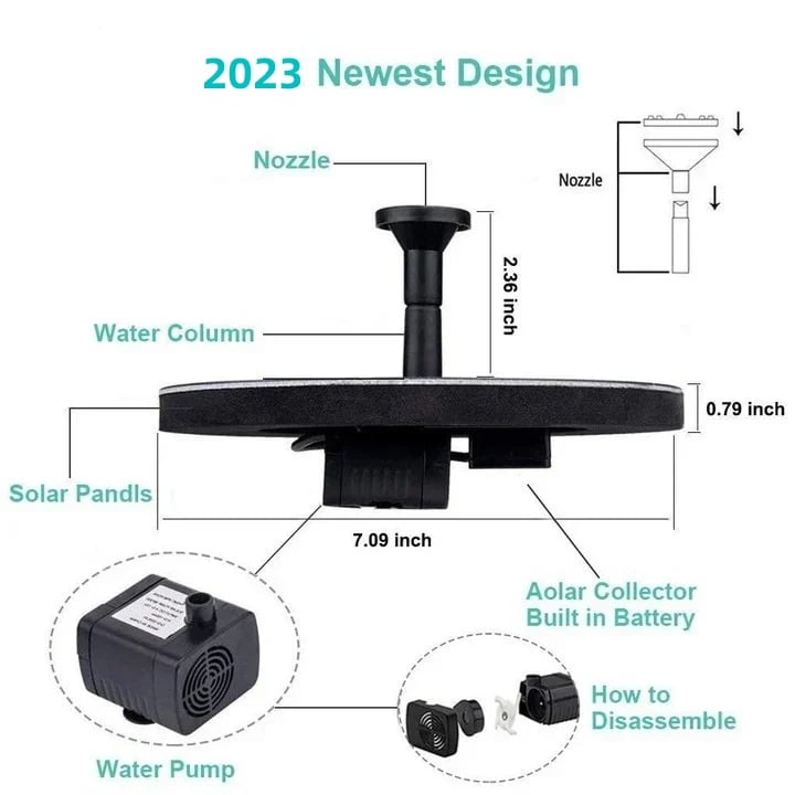 HOT SALE🔥Solar-Powered Bird Fountain Kit